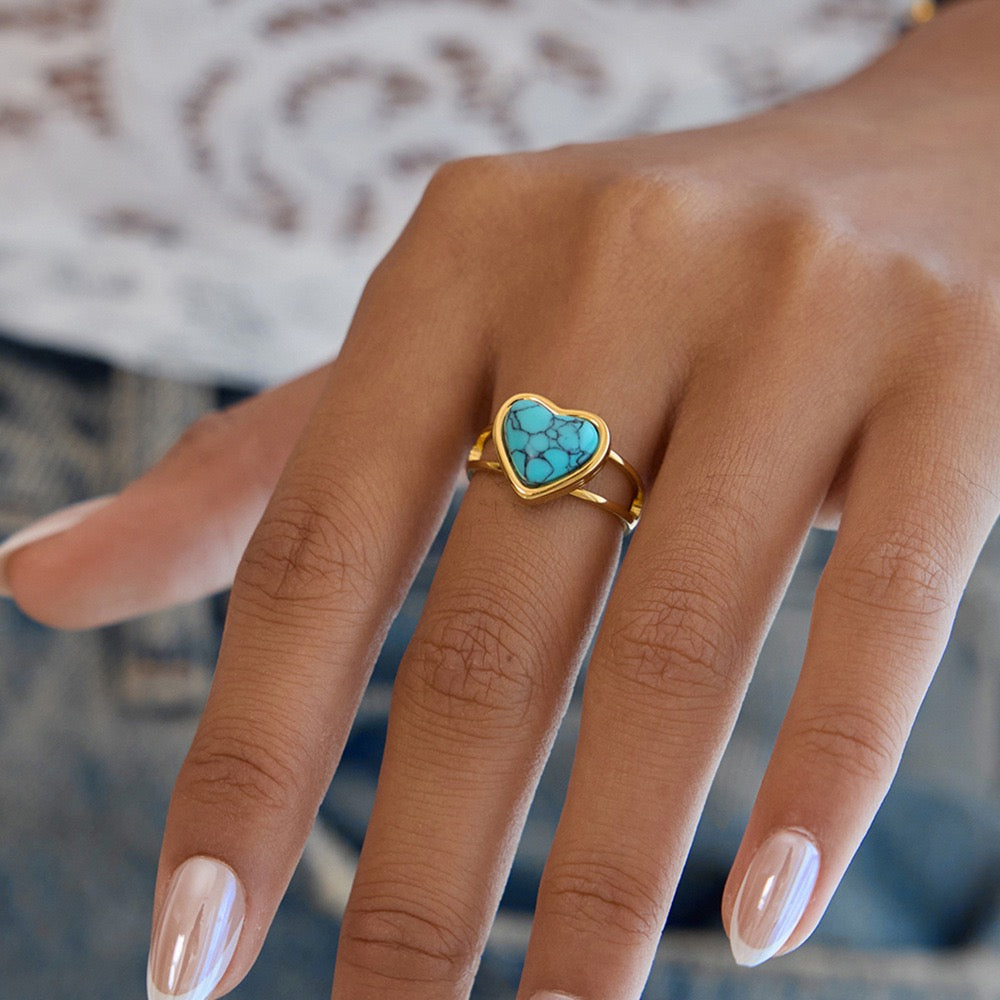 Turquoise heart set
