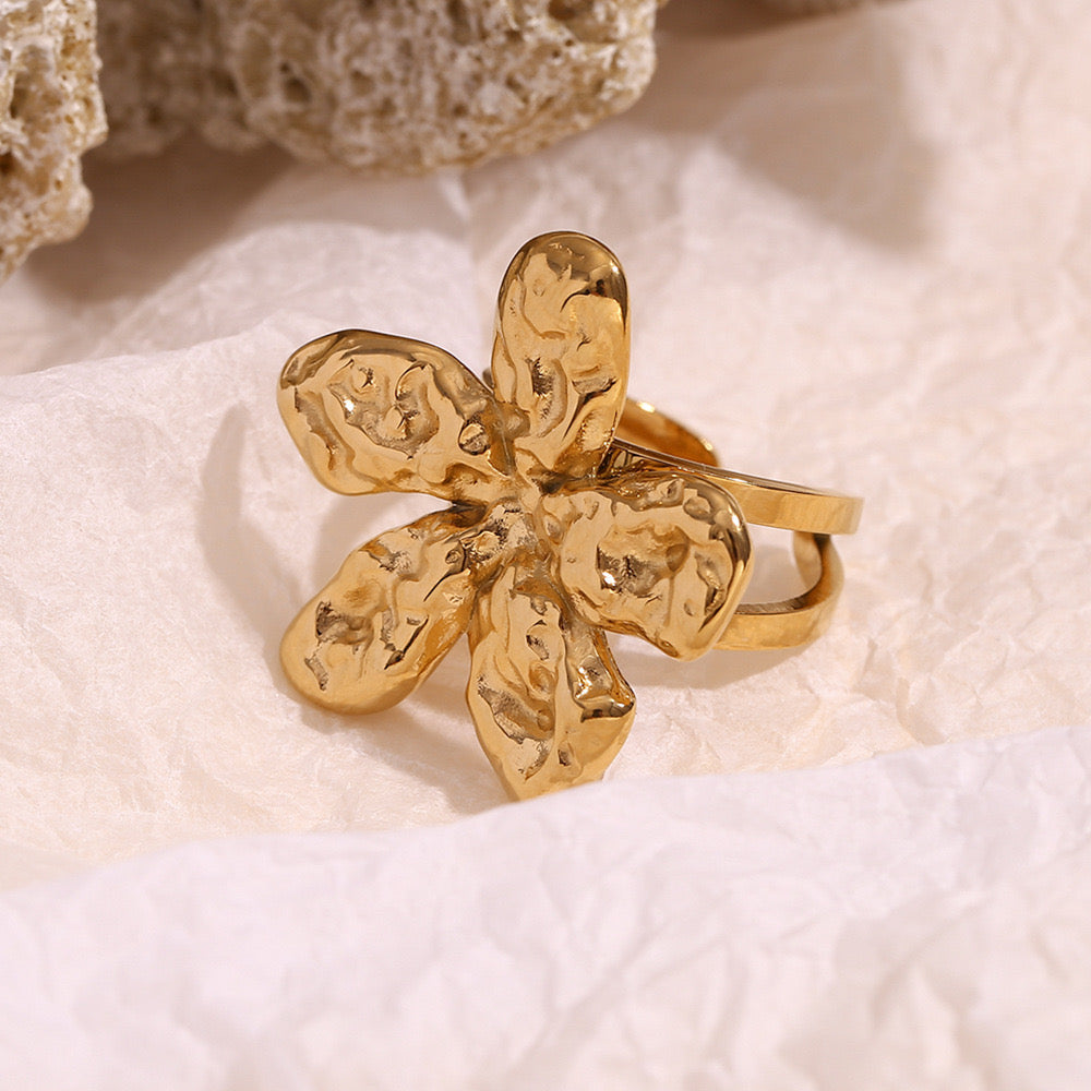 Hattie Flower statement ring