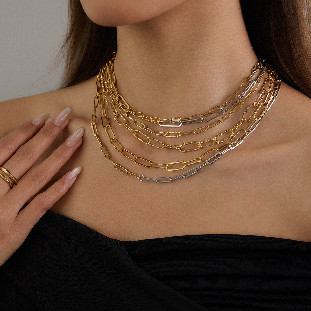 Steven Statement chain necklaces