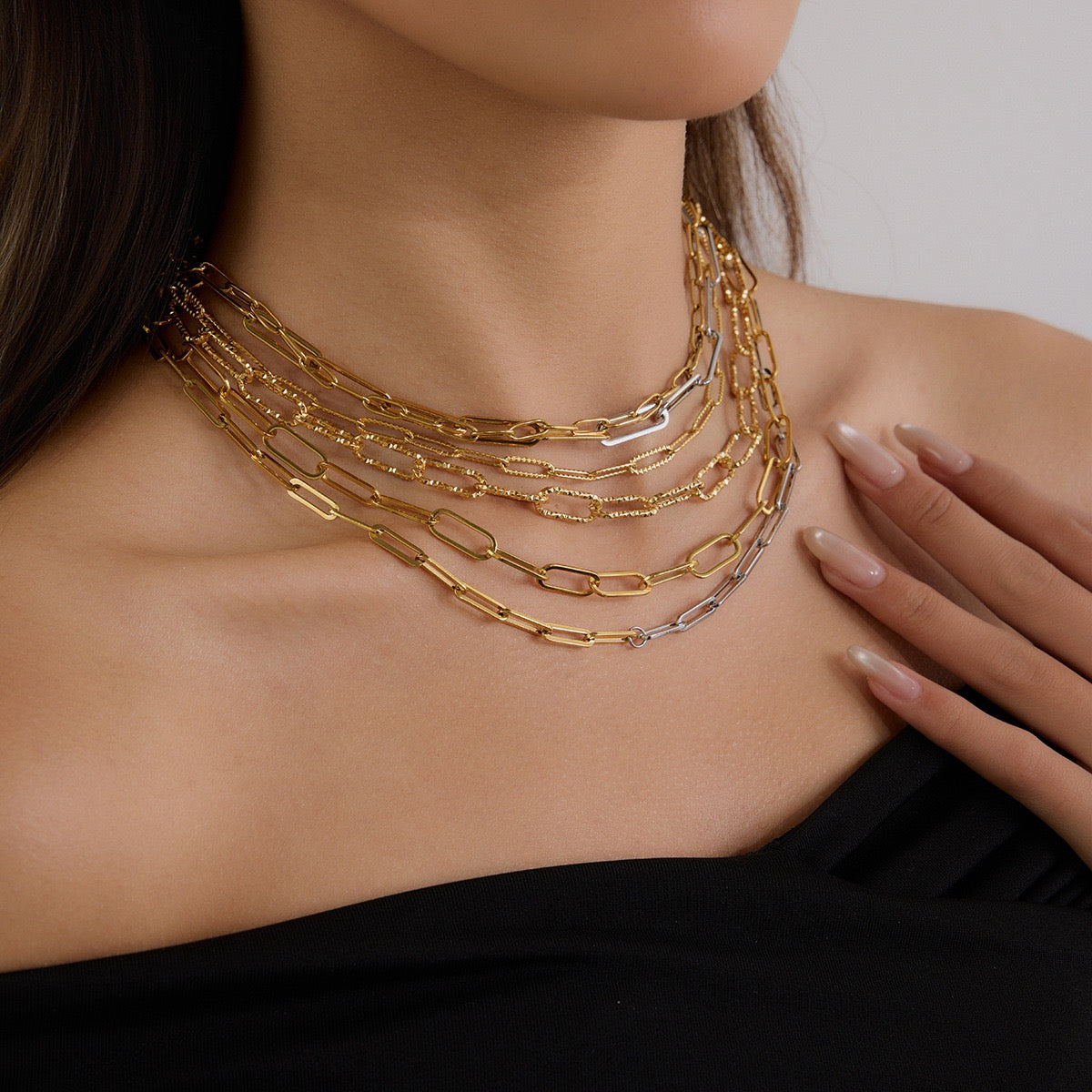 Steven Statement chain necklaces