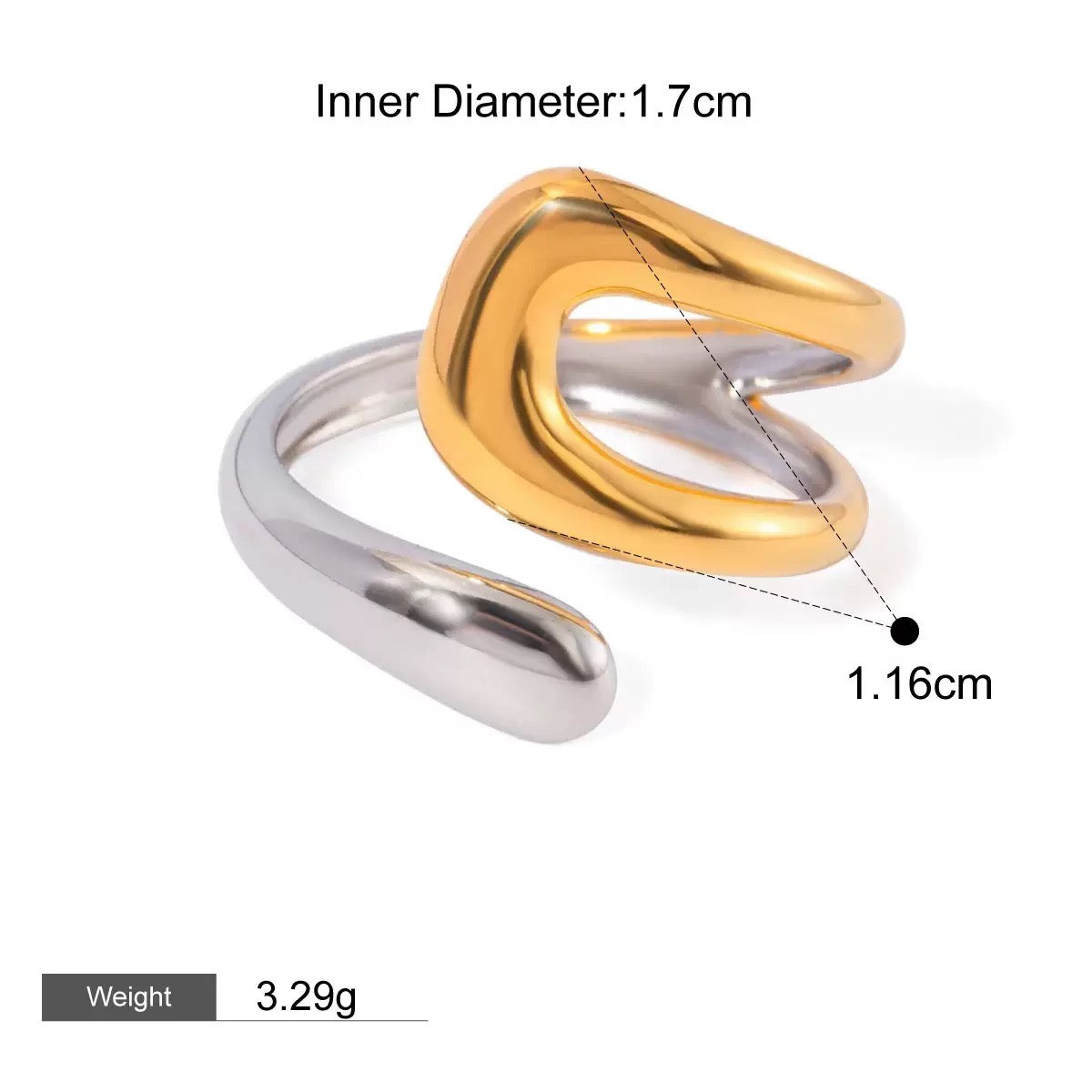 Two tone rings collection