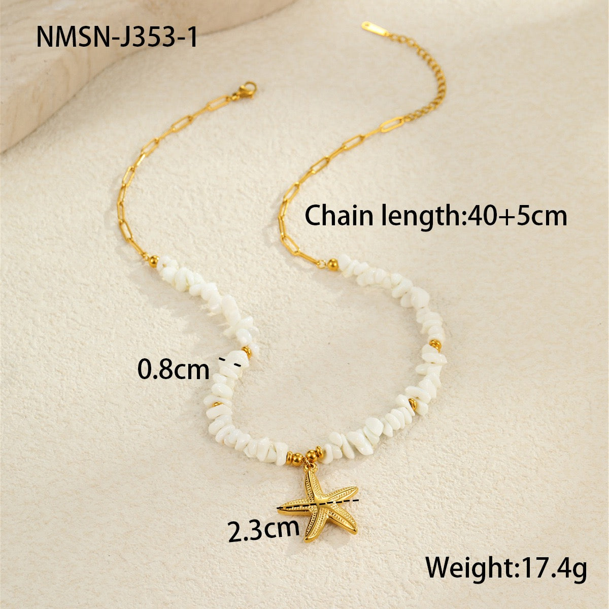 White shell starfish set