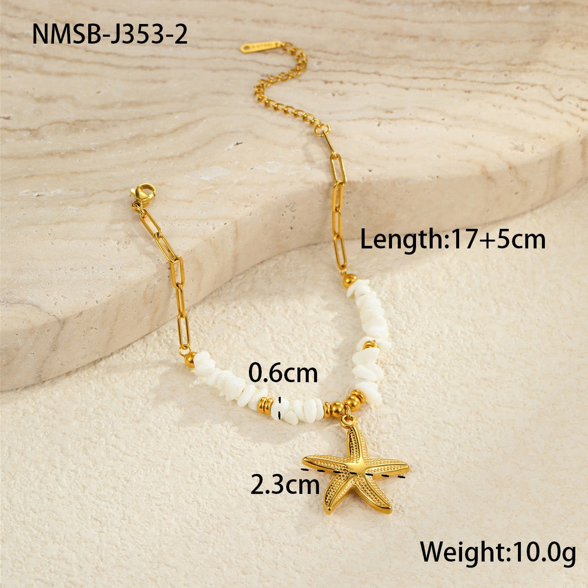 White shell starfish set