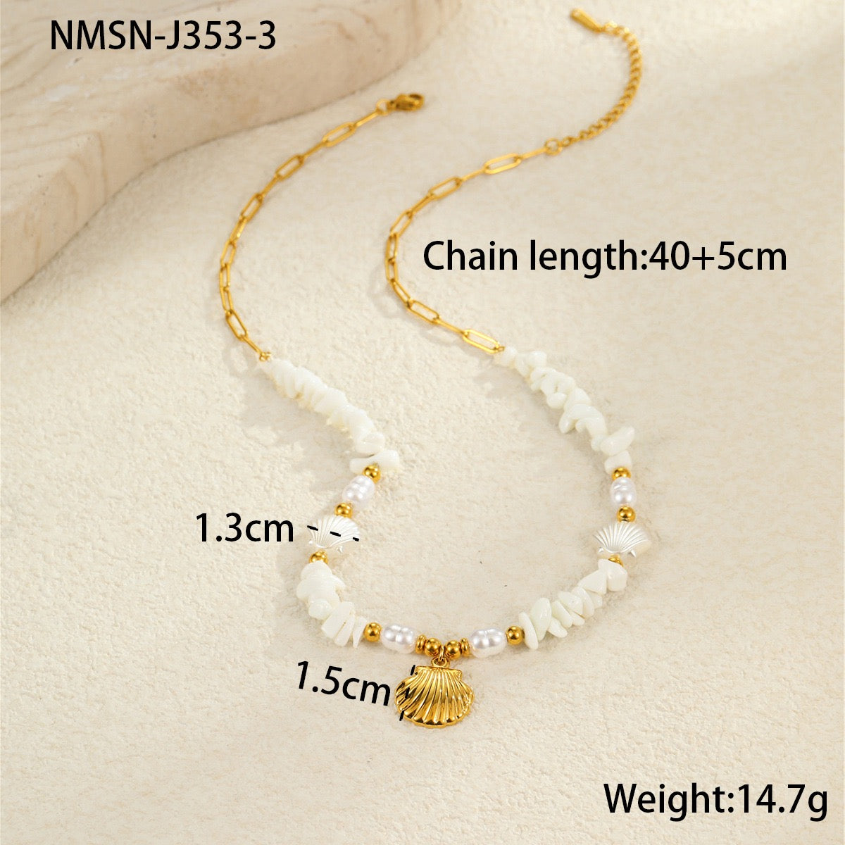 White shell starfish set