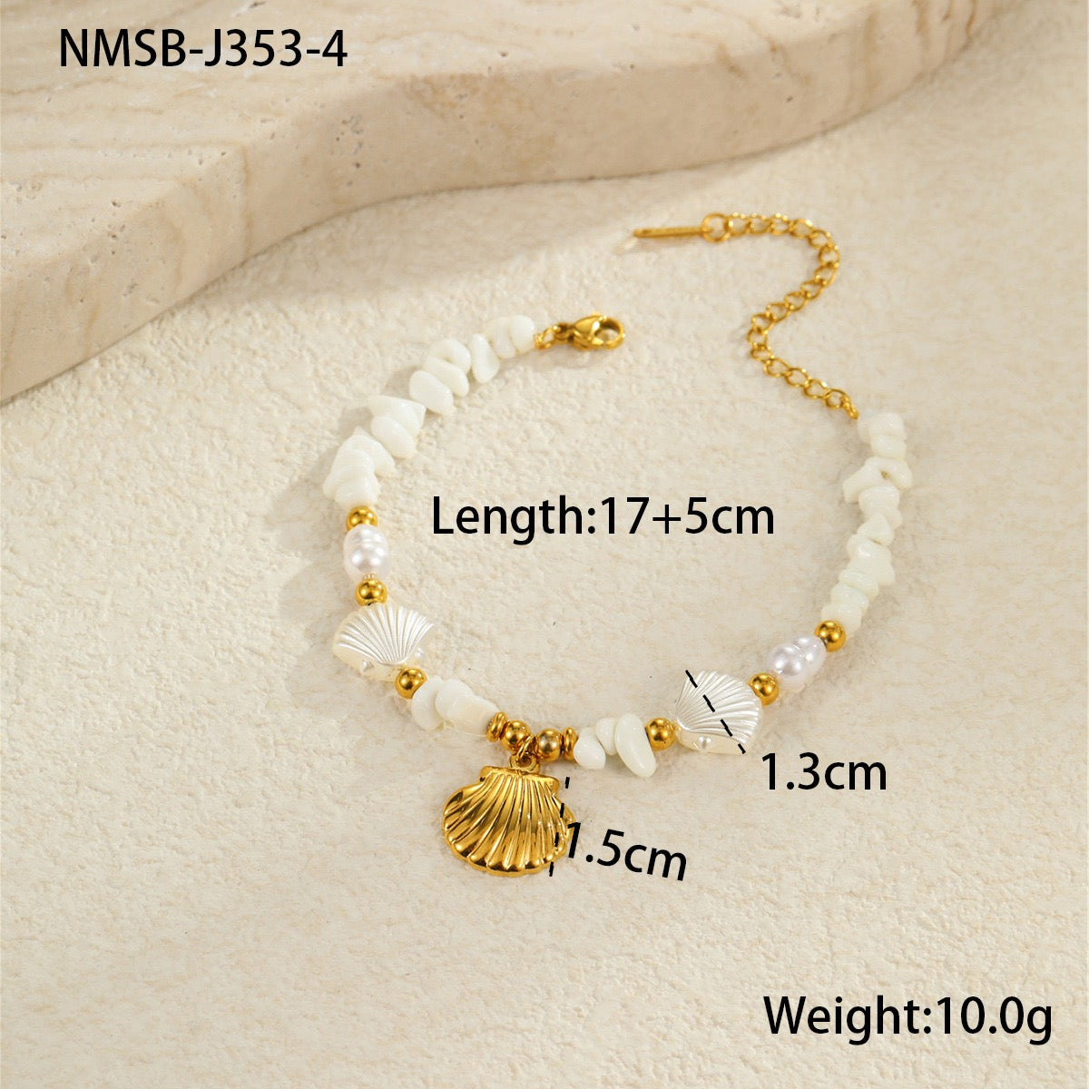White shell starfish set