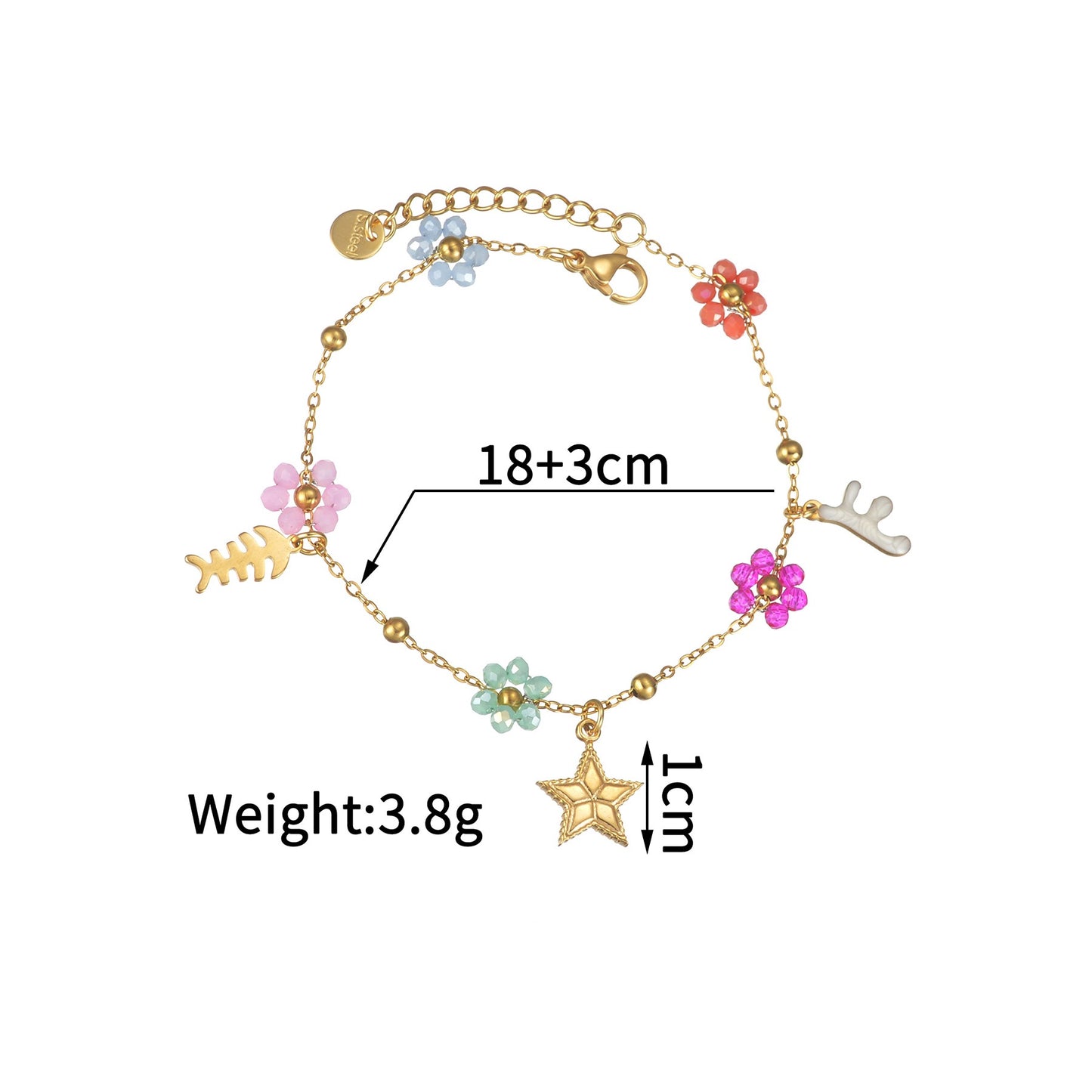 Flower fish bracelet