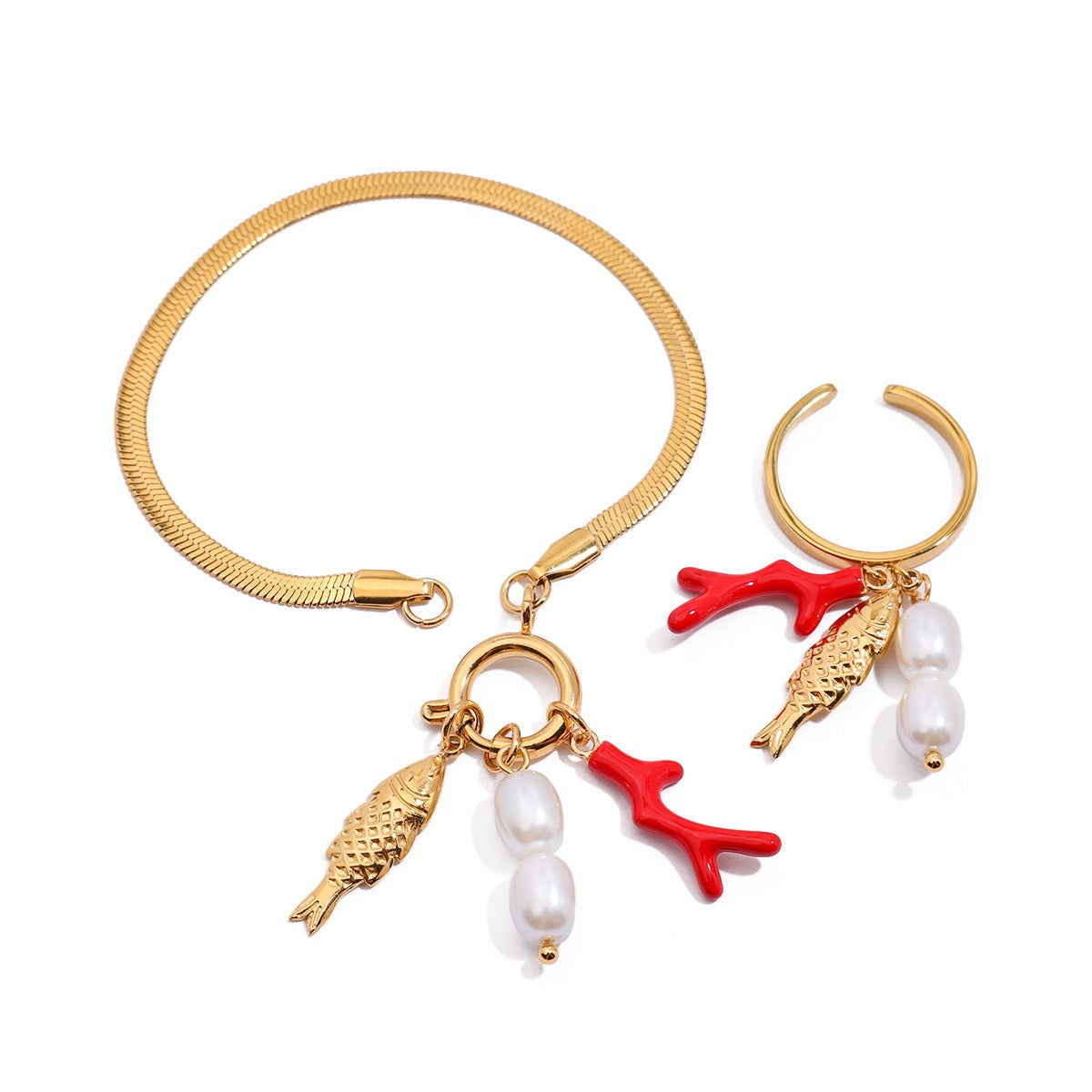 Red coral fish collections