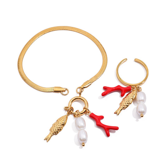 Red coral fish collections