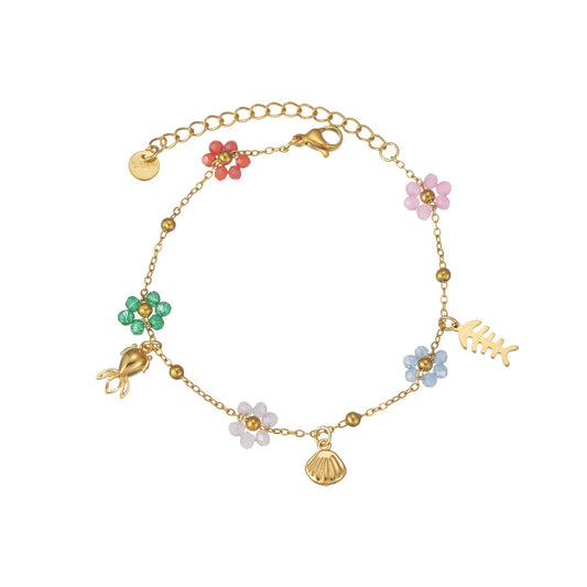 Flower fish bracelet
