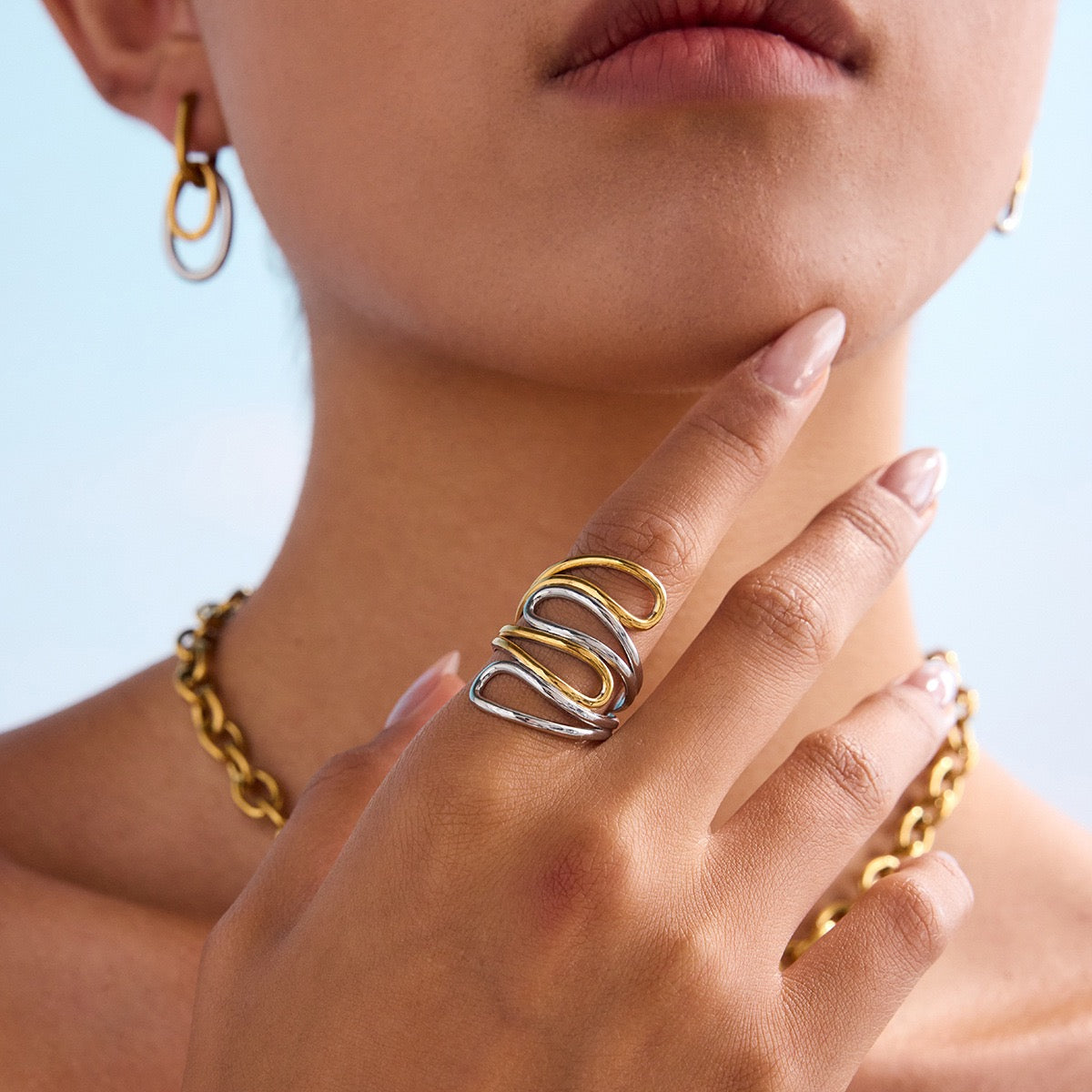 Tow tones lines ring