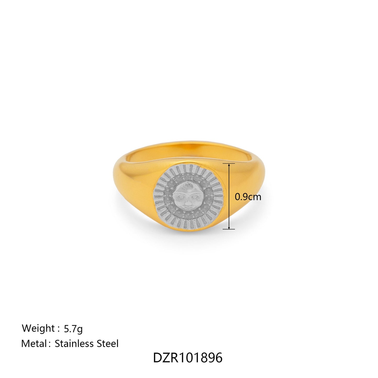 Two tones statement rings