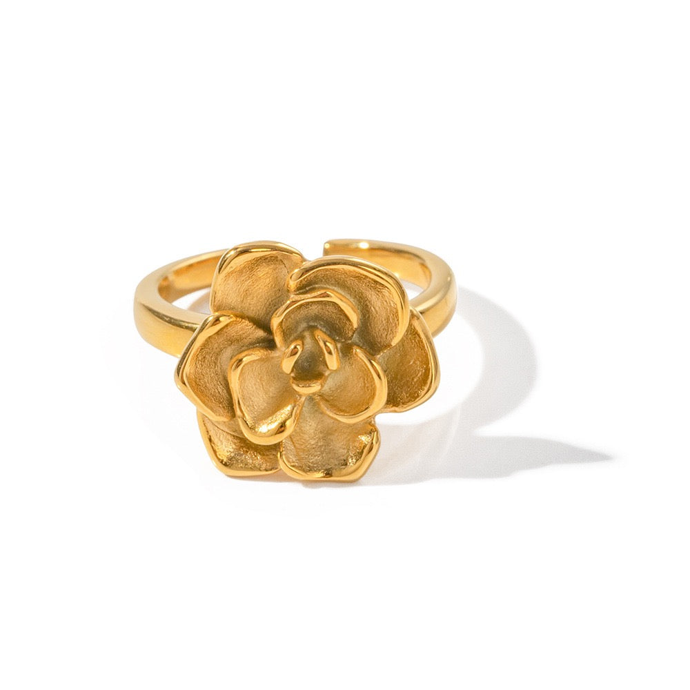 Camellia flower ring