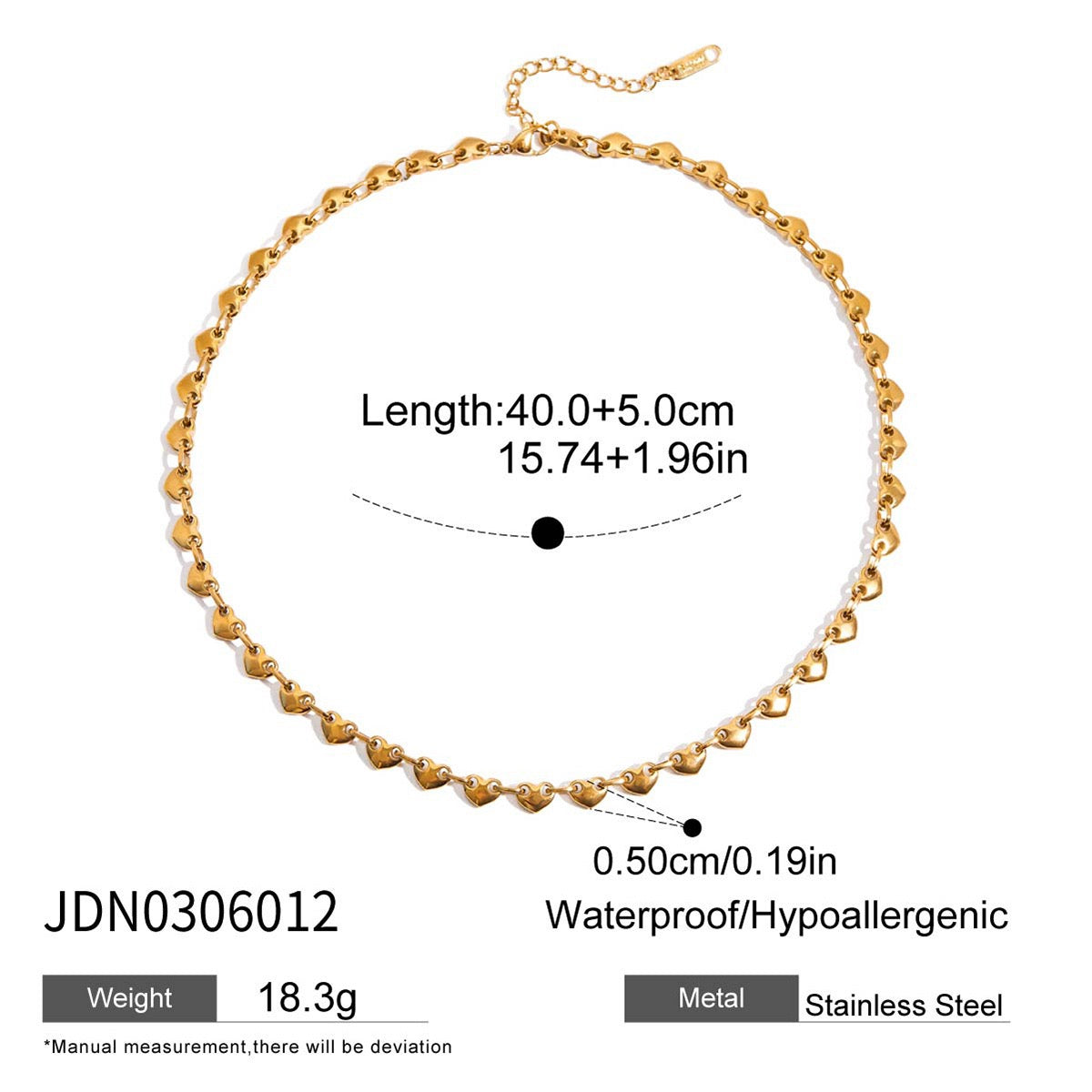 Heart lock chain set