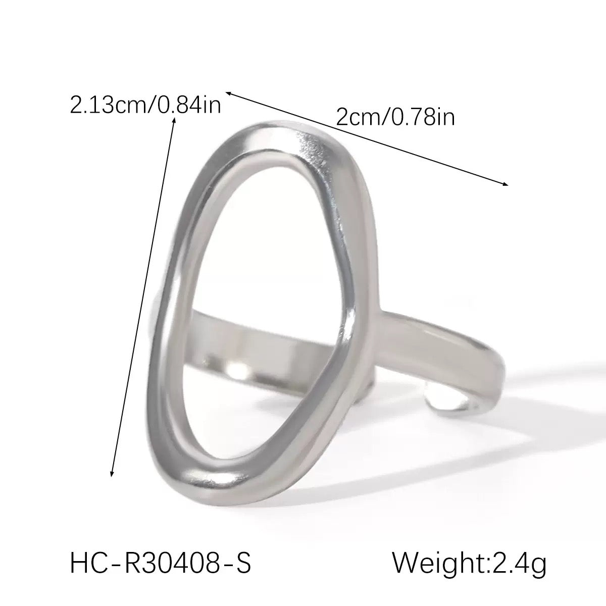 Open oval rings