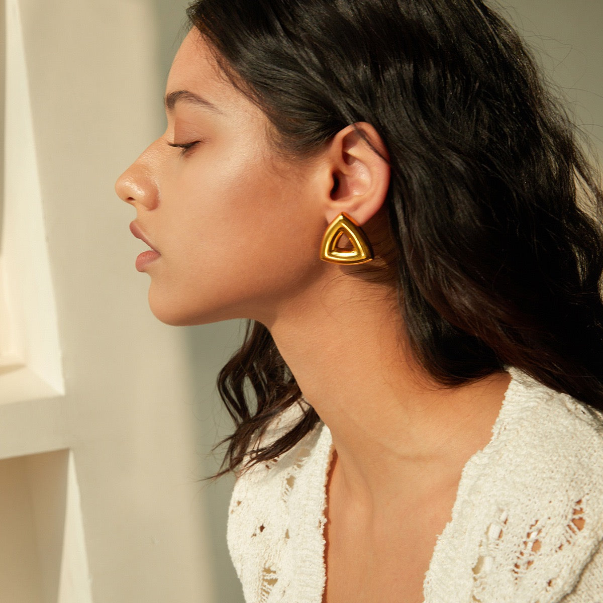 Ontaria Triangle statement earrings
