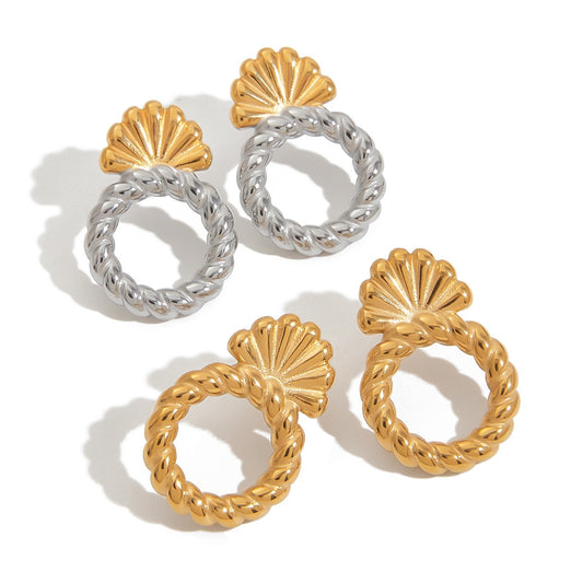 Shell hoops earrings