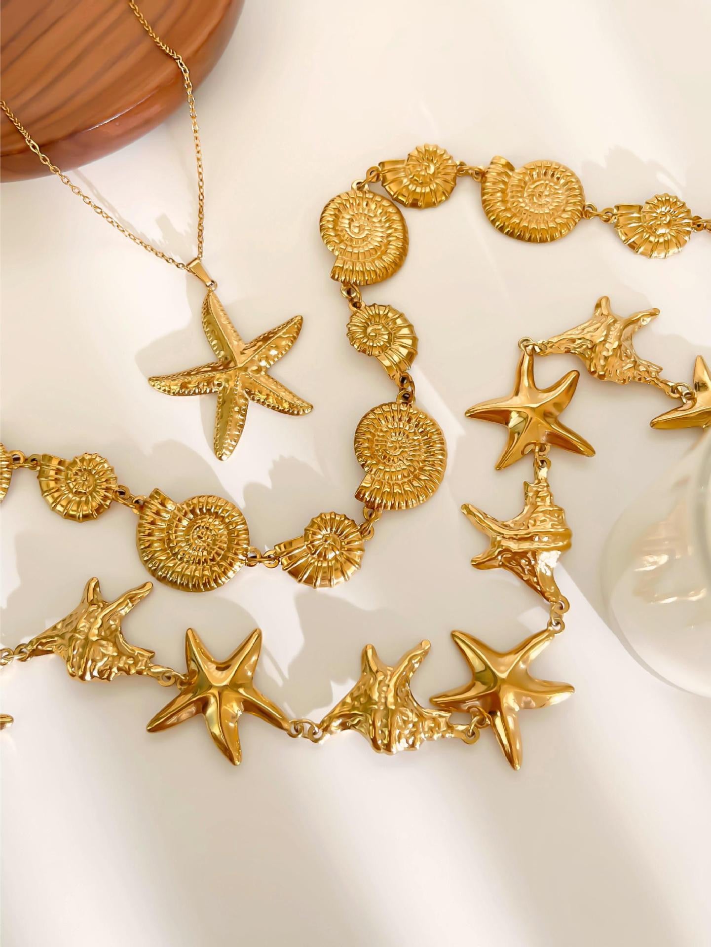 Shell starfish stacking set