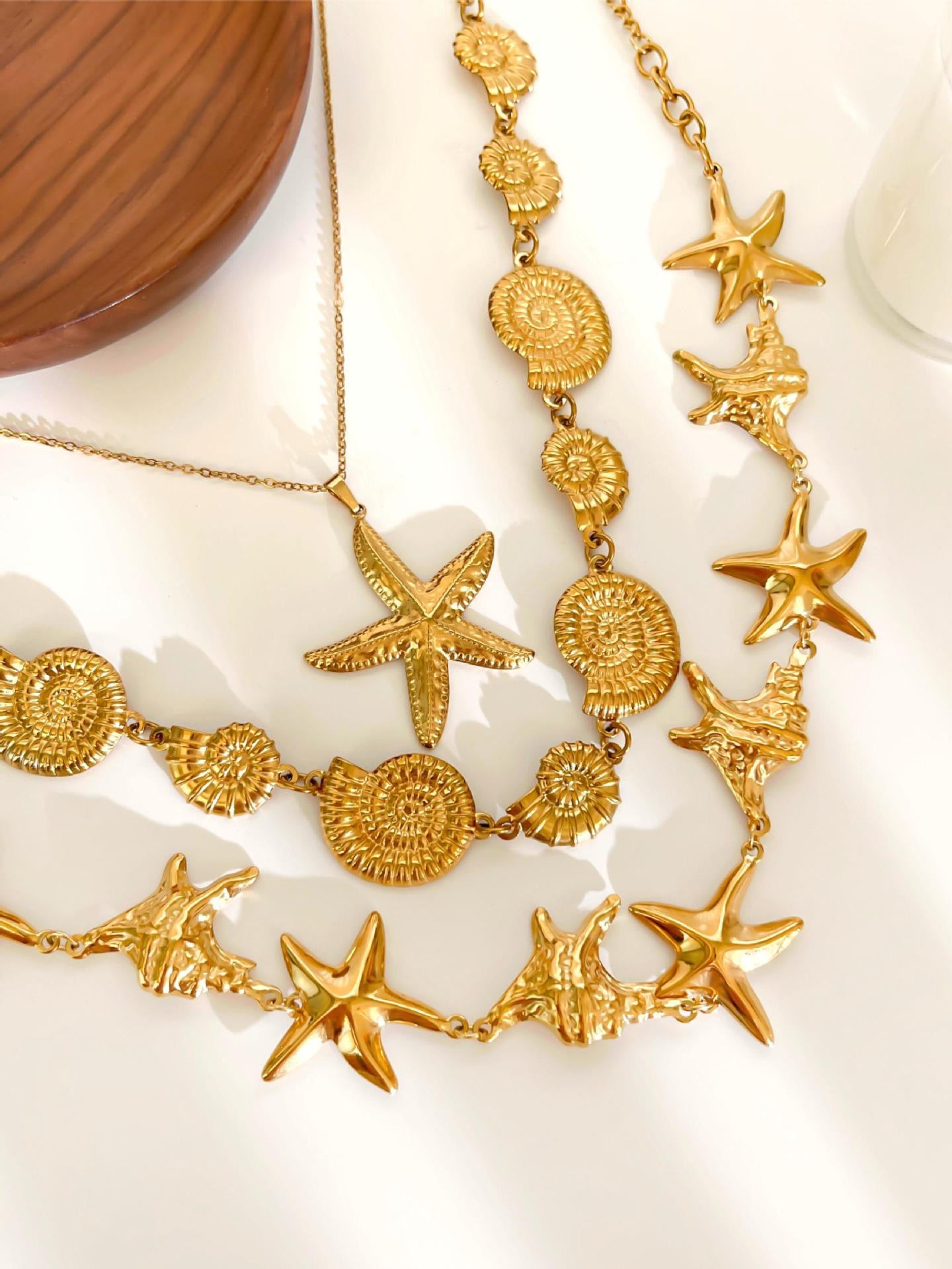 Shell starfish stacking set