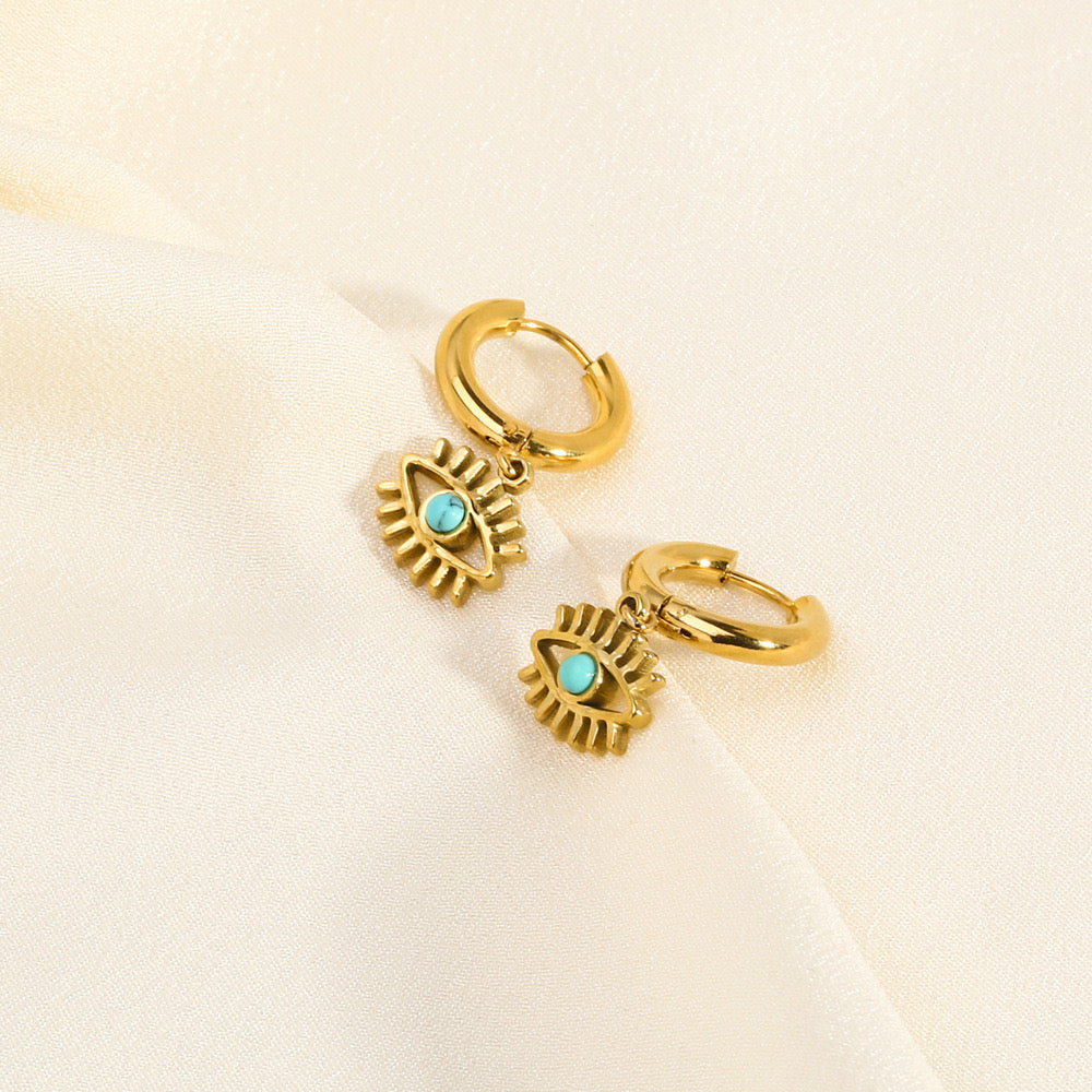 Leila Evil eye earrings