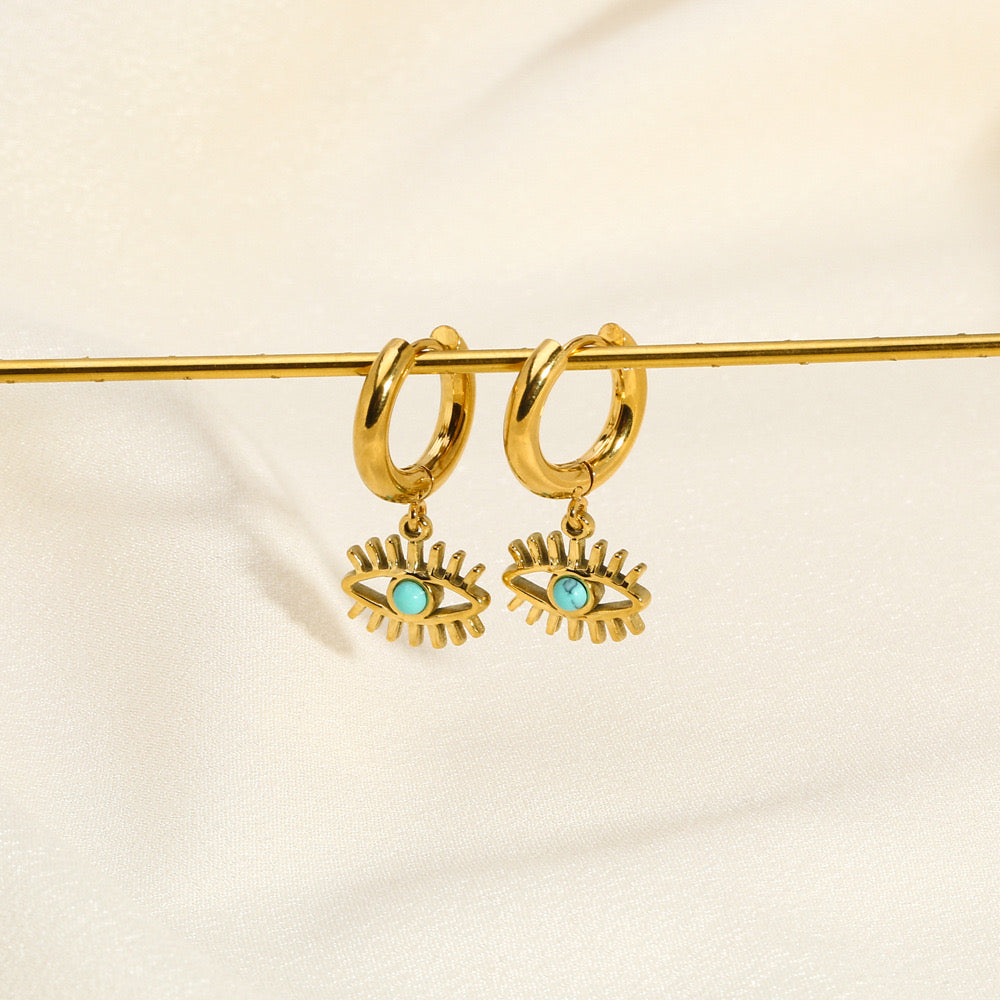 Leila Evil eye earrings