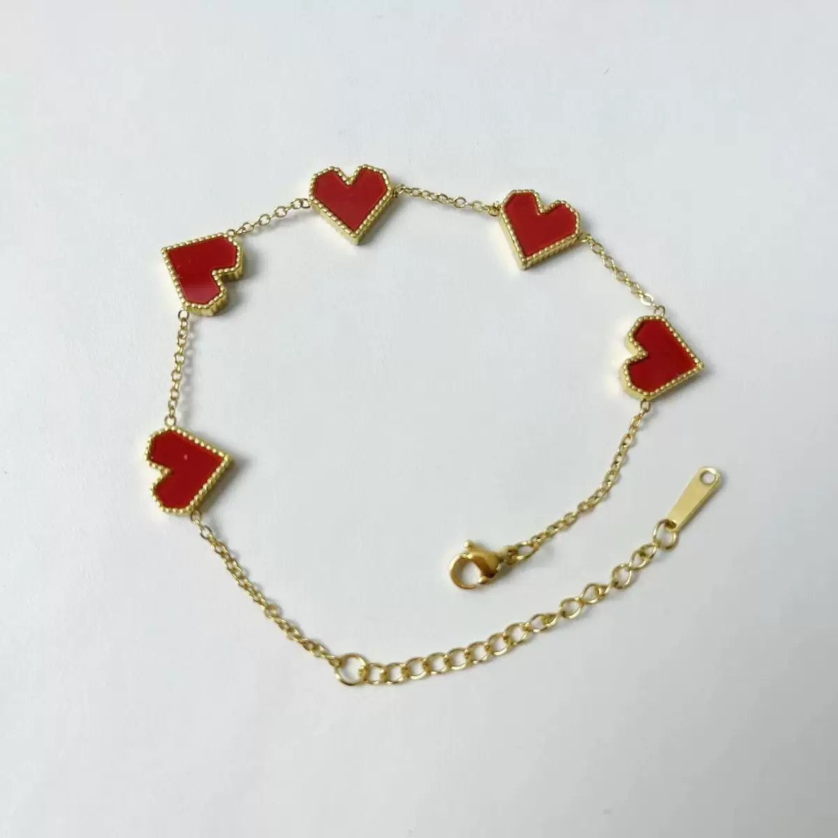 Red heart bracelet