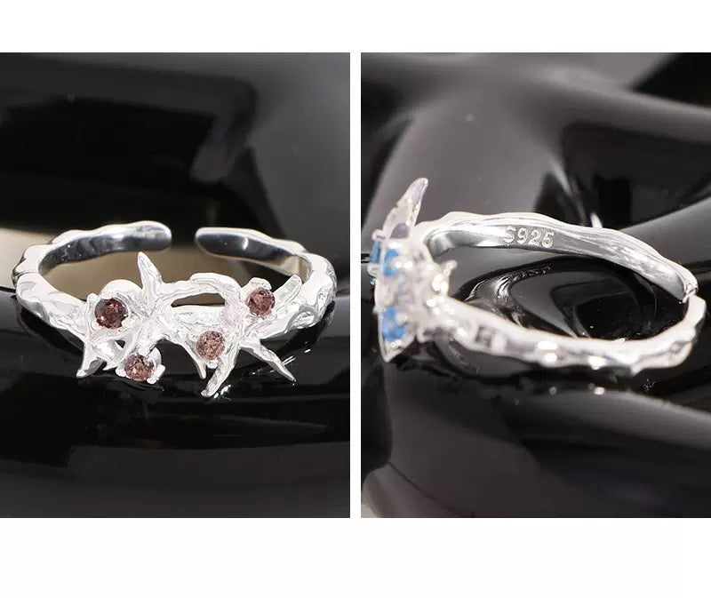 Sterling silver ocean world rings