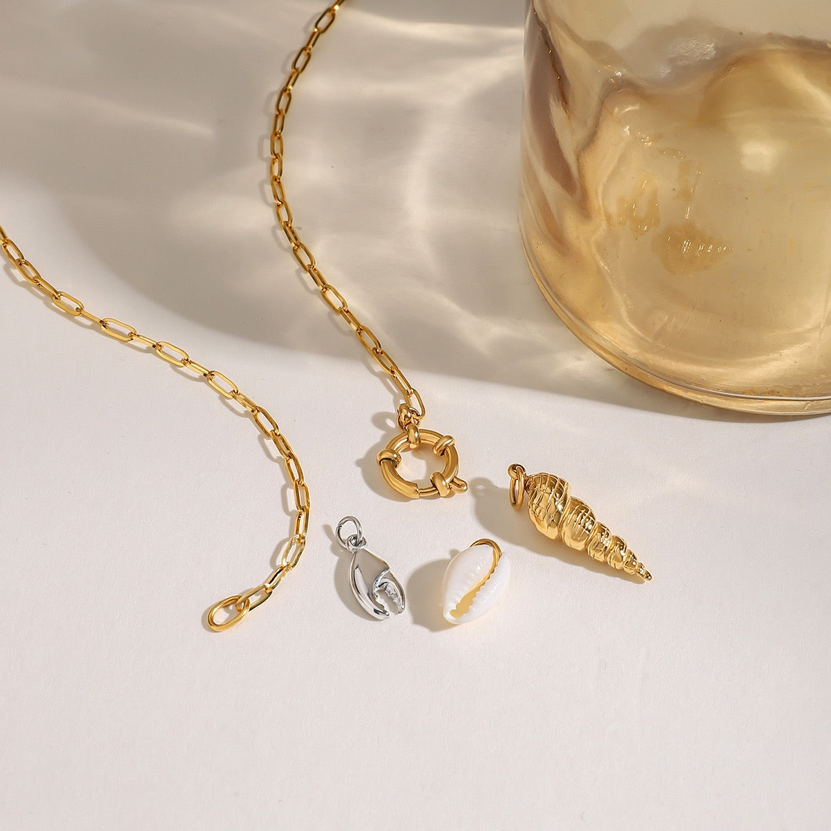 Sea snails shell necklace