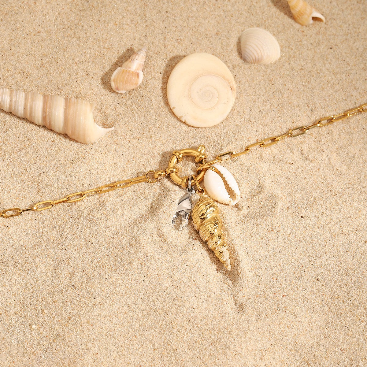 Sea snails shell necklace
