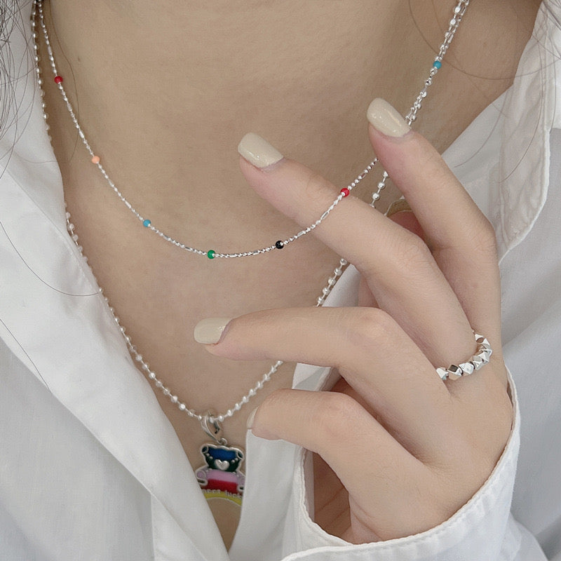 Kola Sterling silver rainbow necklace