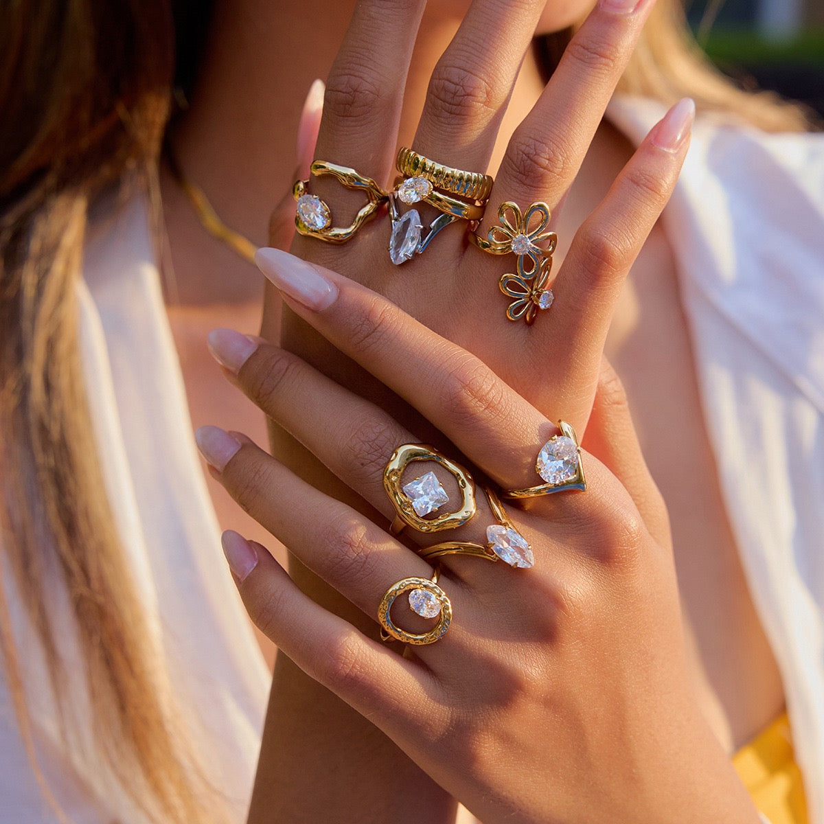 Stone rings collection