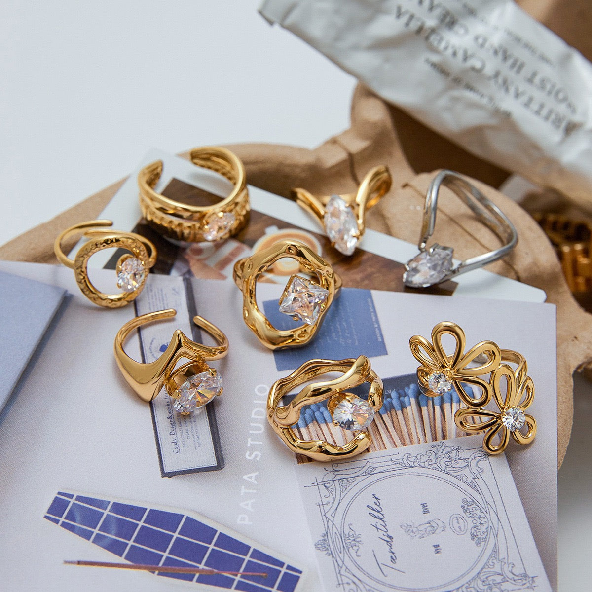 Stone rings collection