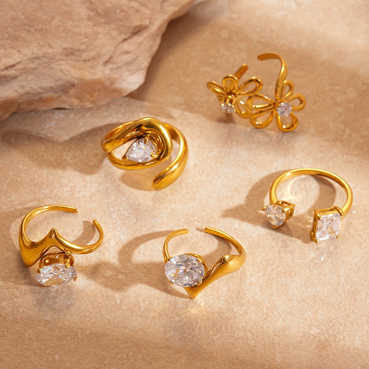 Stone rings collection