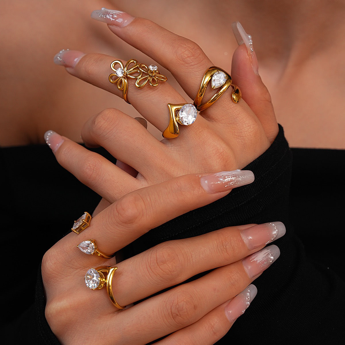 Stone rings collection