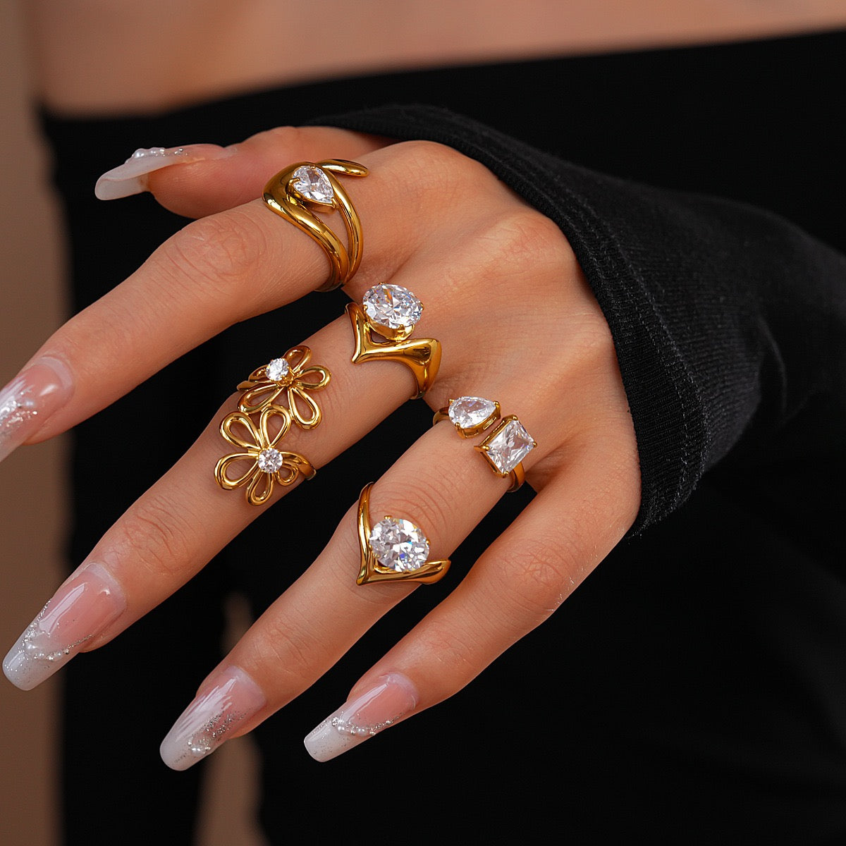 Stone rings collection