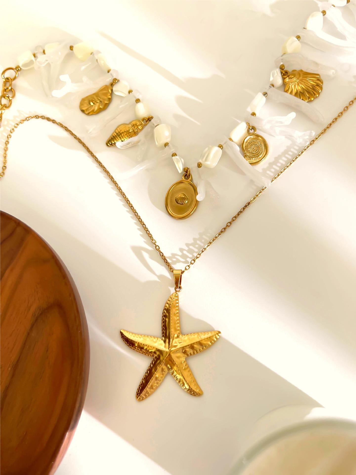 White charm necklace