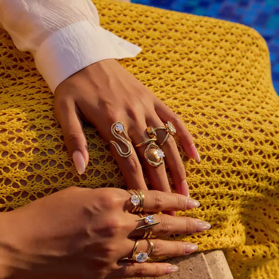 Stone rings collection