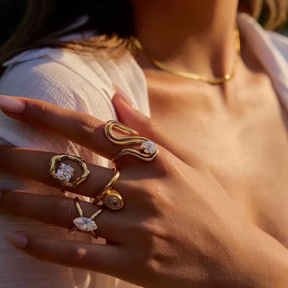 Stone rings collection