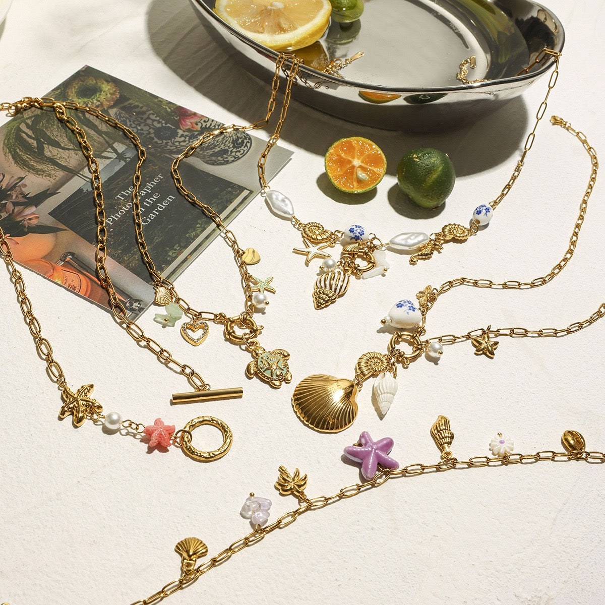 Blue ocean charms set