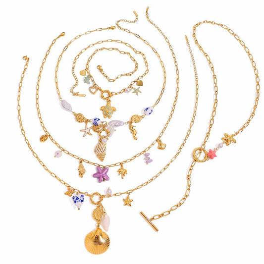 Blue ocean charms set