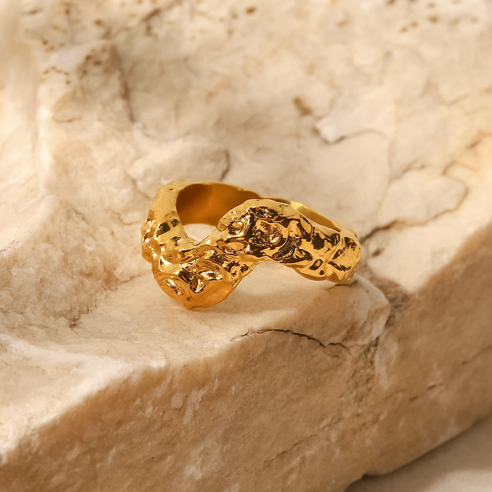 Stephanie melting wave ring