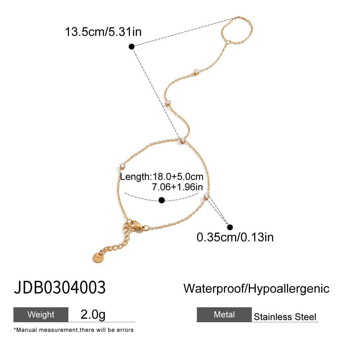 Full star rock hand chain