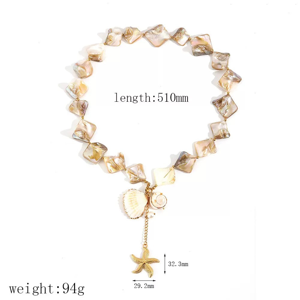 Natural shell starfish set