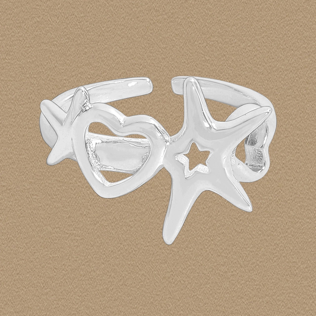 Sterling silver starfish rings