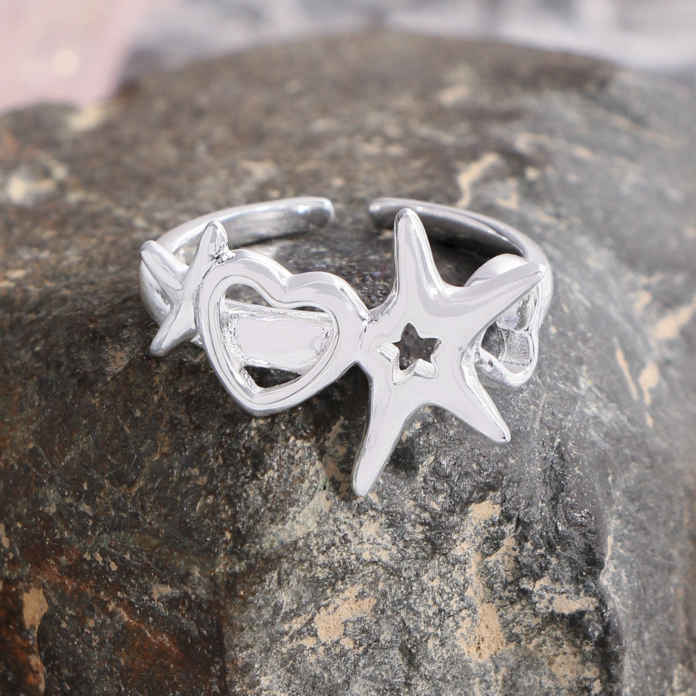 Sterling silver starfish rings