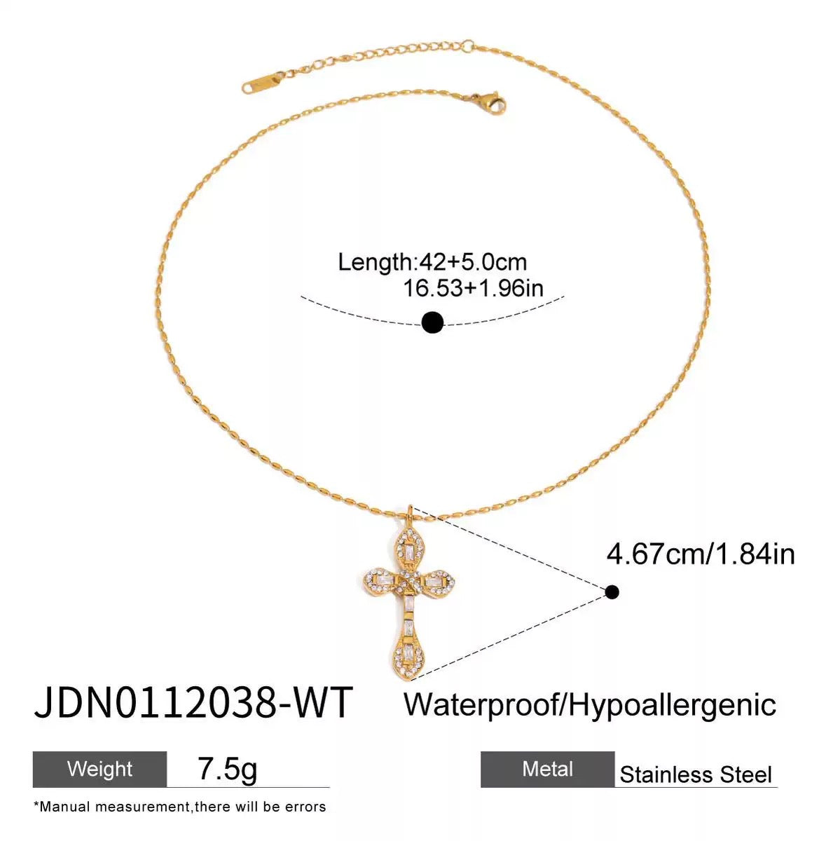 Stone cross necklaces