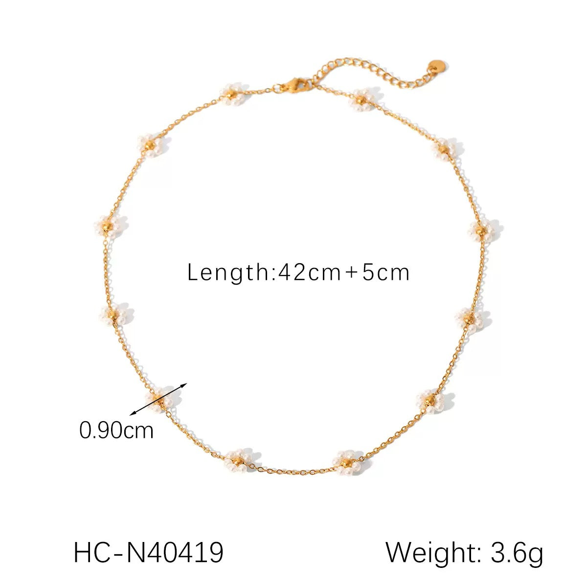 White flowers necklace