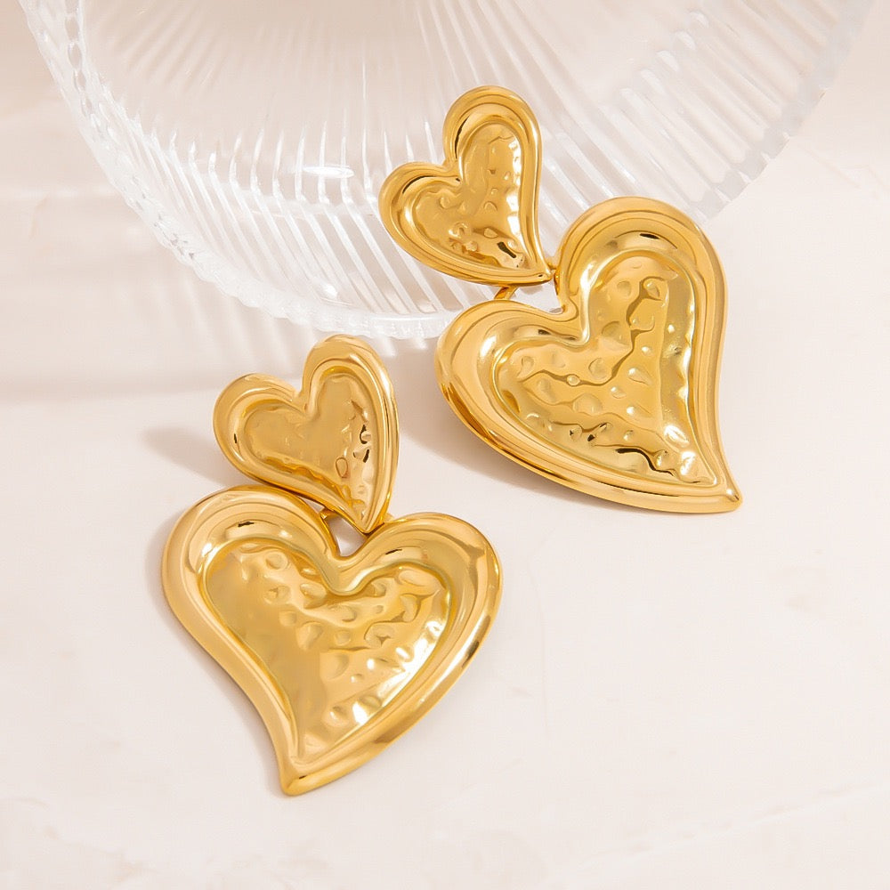 Big hearts earrings
