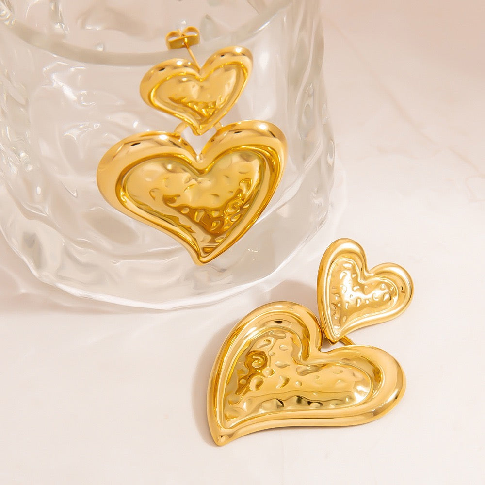 Big hearts earrings
