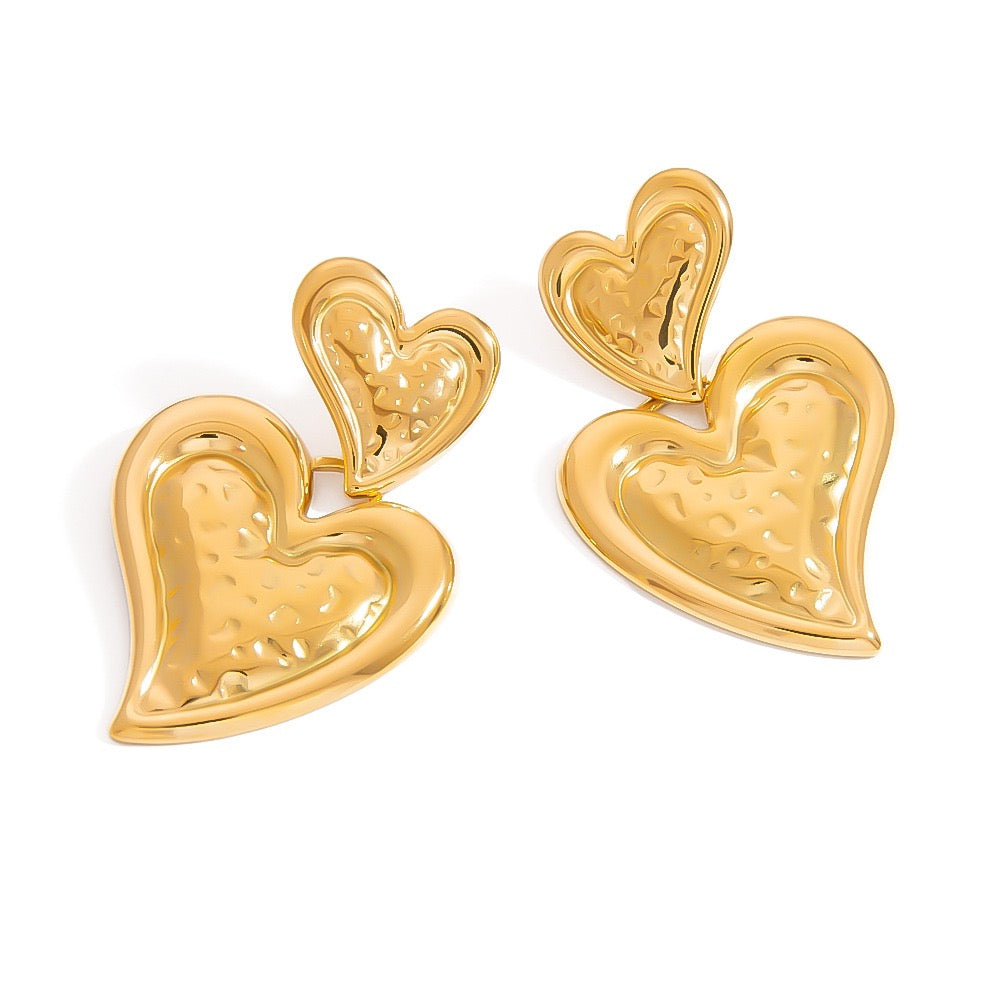 Big hearts earrings