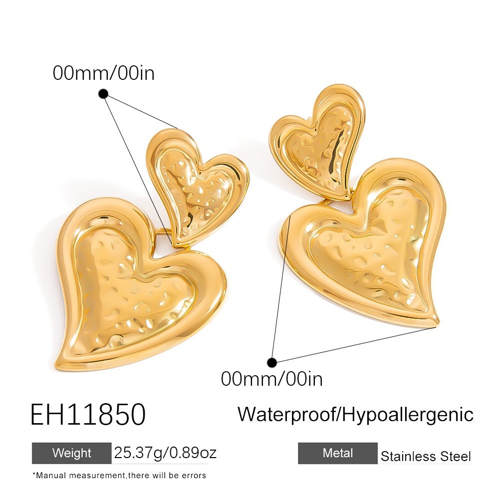 Big hearts earrings